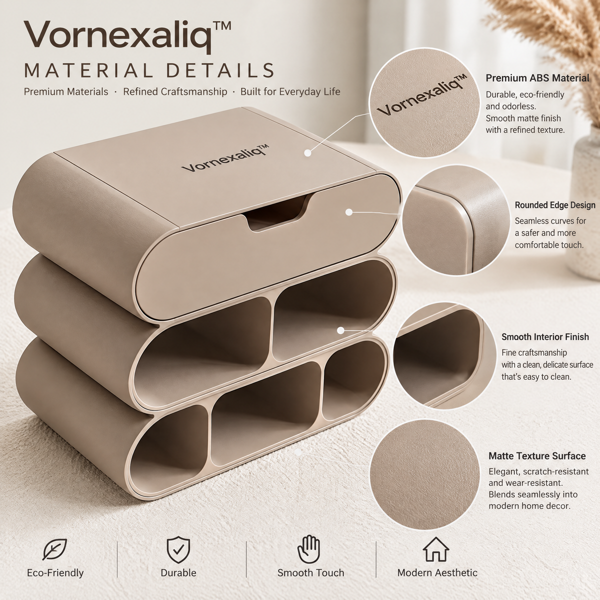 Vornexaliq™ Contemporary Sculptural Decor Object – Modern Artistic Home Accent for Elegant Interior Spaces