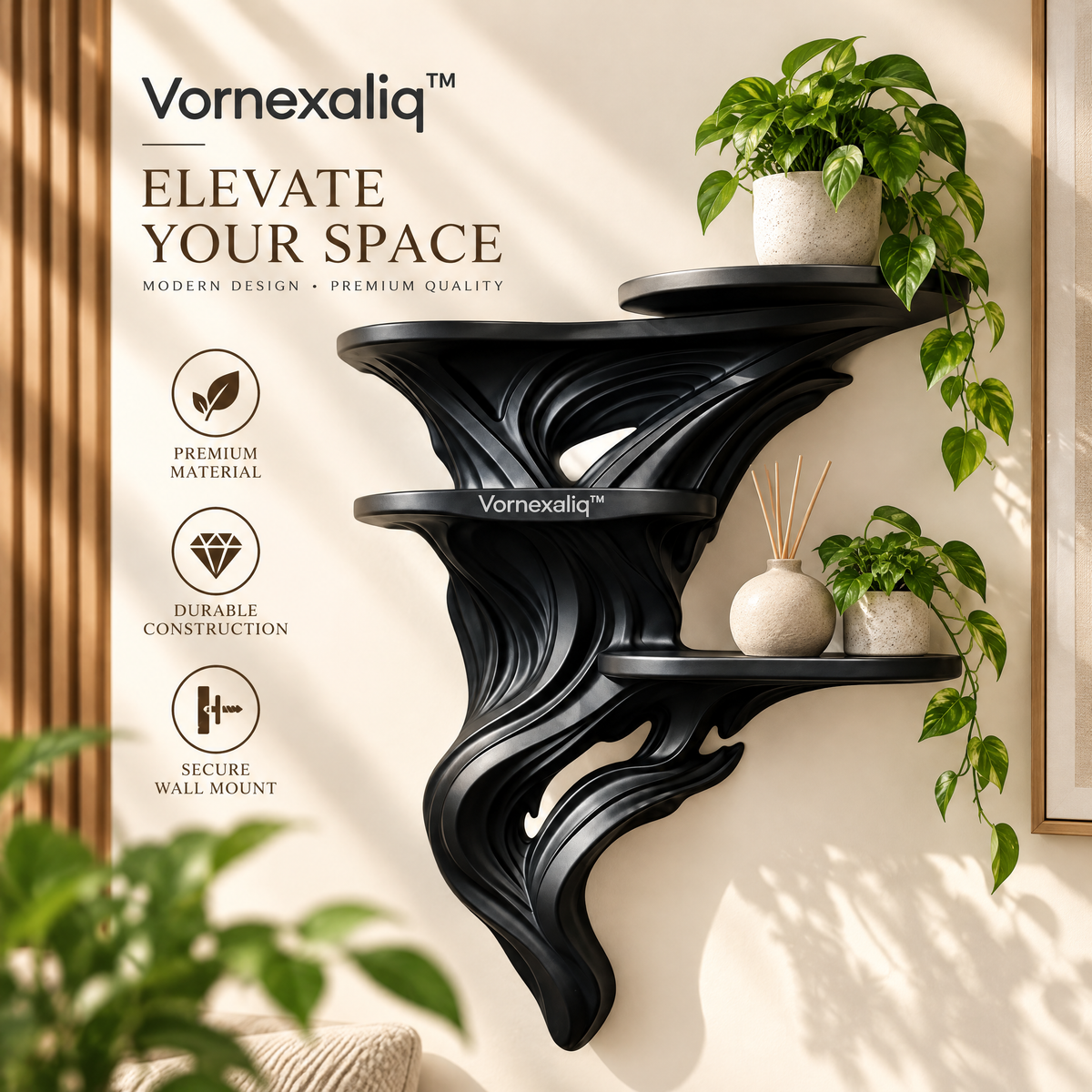 Vornexaliq™ Sculptural Modern Home Decor Accent – Abstract Artistic Object for Contemporary Interior Styling