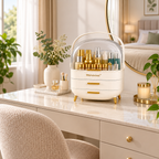 Monavixa™ Elegant Beauty Storage Organizer — Stylish Makeup & Skincare Organization